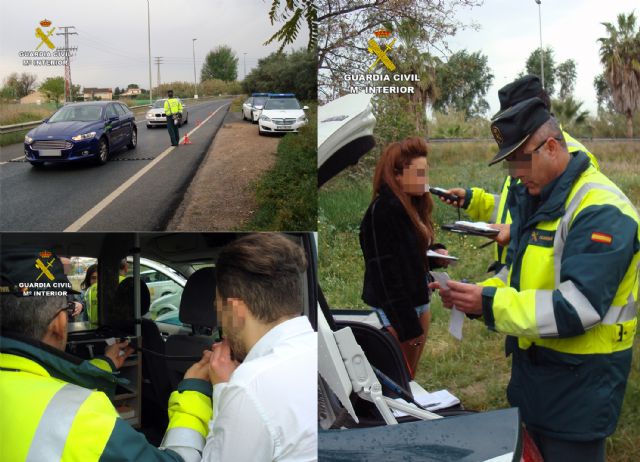 La Guardia Civil sorprende a más de medio centenar de conductores bajo los efectos de alcohol y droga en Murcia - 3, Foto 3