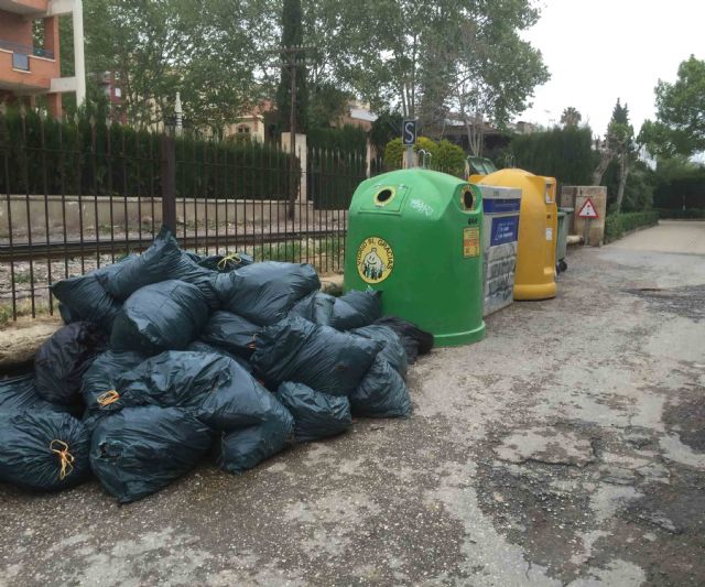 Cabrera (UPyD) denuncia la acumulación de basura en la zona de las alamedas y la estación de tren de Lorca - 2, Foto 2