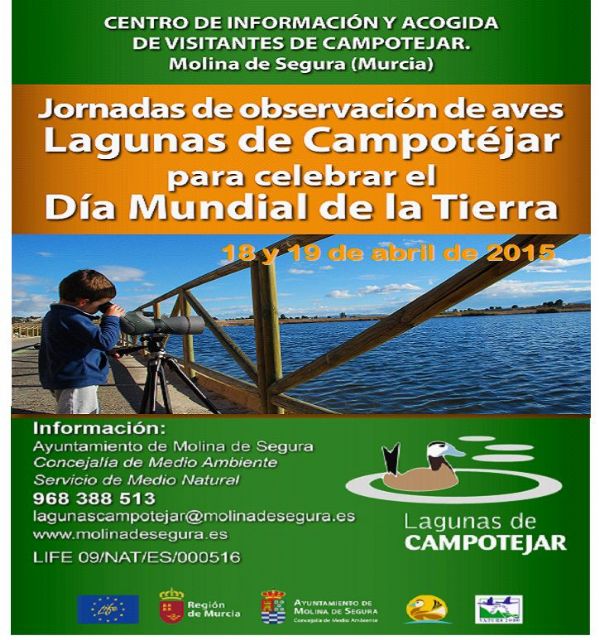 Molina de Segura celebra las I Jornadas de Observación de Aves en Las Lagunas de Campotéjar el 18 y 19 de abril para conmemorar el Día Mundial de la Tierra - 1, Foto 1