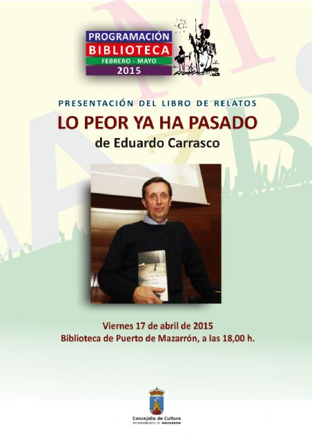 Eduardo Carrasco presenta en Mazarrón su libro de relatos 