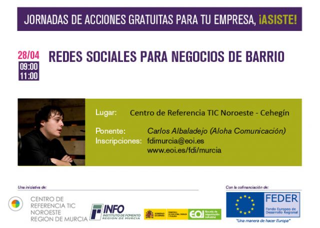 Cehegín acogerá una jornada sobre la aplicación de redes sociales en tiendas y pequeñas empresas - 1, Foto 1