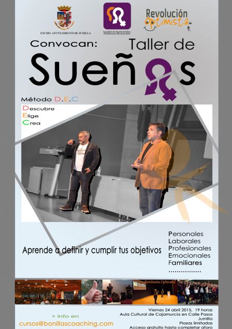 Igualdad organiza una sesión de Coaching, con un Taller de Sueños de acceso libre para este viernes - 1, Foto 1