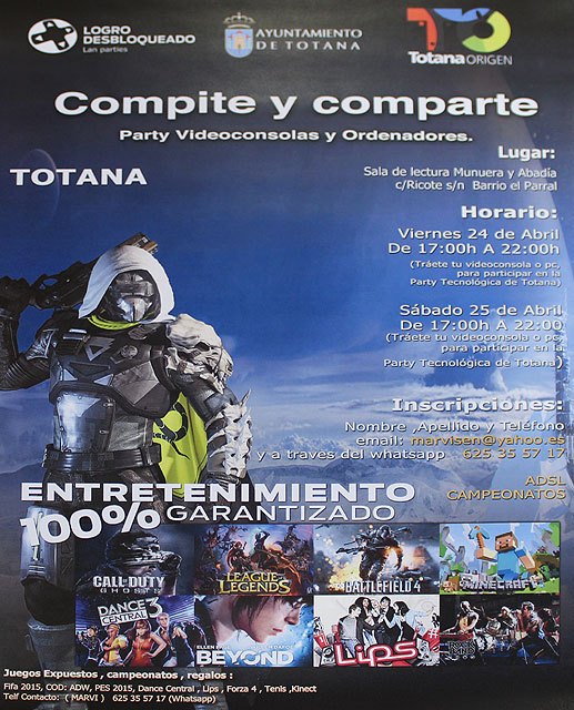 El Party de Videoconsolas y Ordenadores Compite y Comparte tendrá lugar este fin de semana en la Sala de Lectura Munuera y Abadía, Foto 3