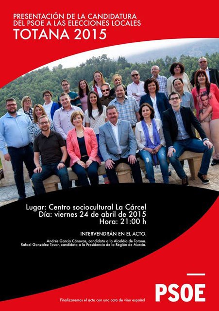 La presentación de la candidatura del PSOE a las elecciones locales tendrá lugar el próximo viernes, Foto 1