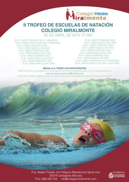 Doscientos nadadores participarán en el II Trofeo de Escuelas de Natación Miralmonte - 1, Foto 1