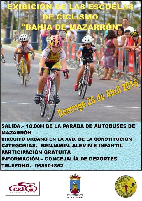 Las escuelas de ciclismo regionales se exhiben este domingo en Mazarrón, Foto 1