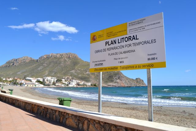 Concluyen los trabajos de mejora en la Playa de Calabardina en Águilas - 1, Foto 1