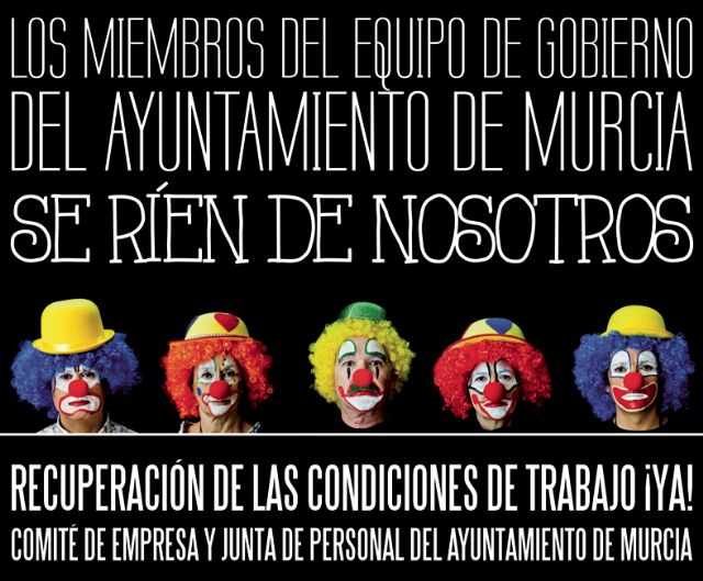 'Se ríen de nosotros'. Concentración de delegados sindicales del Ayuntamiento de Murcia en la Glorieta - 2, Foto 2