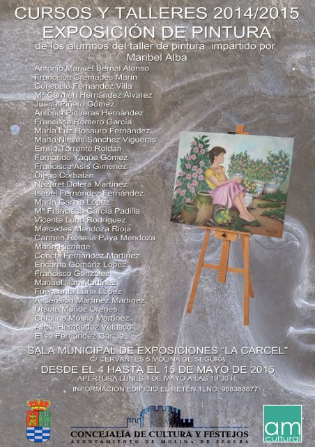La exposición del Taller Municipal de Pintura de la Concejalía de Cultura del Ayuntamiento de Molina de Segura abre sus puertas al público el lunes 4 de mayo - 1, Foto 1