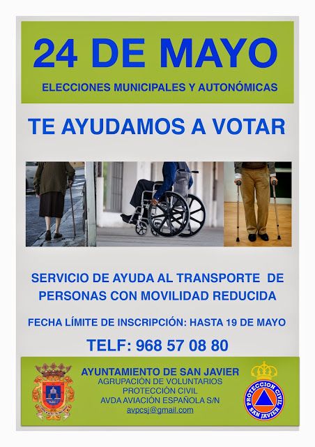 Protección Civil ofrece servicio de transporte a personas con movilidad reducida para poder votar el 24M - 1, Foto 1