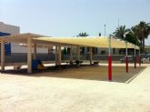 El colegio 'Suceso Aledo' de Ceutí cuenta con una nueva zona de sombra en su patio de Infantil