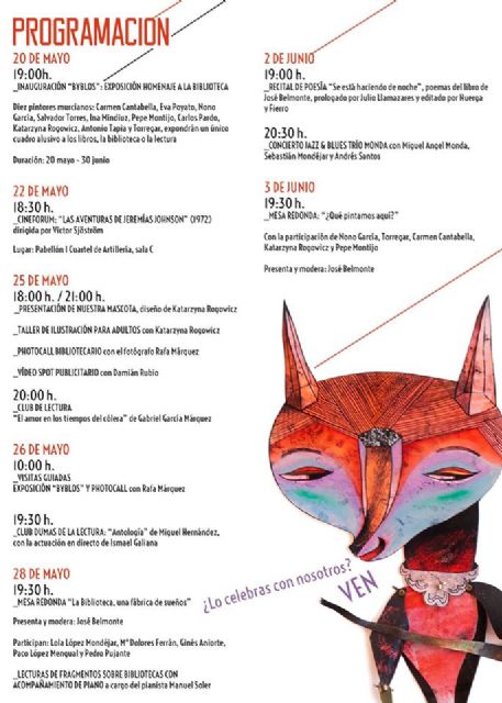 La Biblioteca Río Segura celebra su X aniversario con exposición, talleres y mesas redondas sobre literatura y pintura - 2, Foto 2