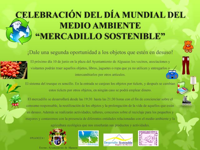 Un mercadillo sostenible para celebrar en Alguazas el Día Mundial del Medio Ambiente - 1, Foto 1