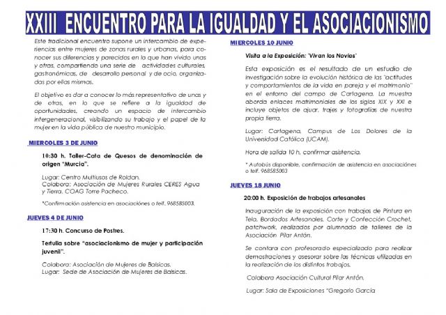 Comienza el 23º Encuentro para la Igualdad y el Asociacionismo de Torre-Pacheco - 2, Foto 2