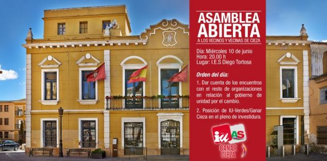 Este miércoles IU-Verdes/Ganar Cieza celebra su segunda asamblea abierta tras las elecciones municipales - 1, Foto 1