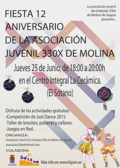 La asociación juvenil 330X de Molina de Segura celebra su Fiesta 12° Aniversario el jueves 25 de junio - 1, Foto 1