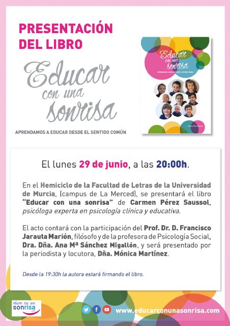 Presentan en la Universidad de Murcia el libro Educar con una sonrisa - 1, Foto 1