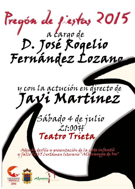 Moratalla da el pistoletazo de salida a sus fiestas con el pregón de D. José Rogelio Fernández Lozano - 1, Foto 1