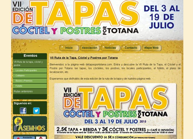Descubre todos los detalles de la Ruta de Tapas, Cóctel y Postres de Totana en la web detapasportotana.com, Foto 1