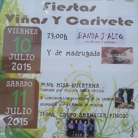 Las fiestas de la diputación de Las Viñas-Carivete se celebran este próximo fin de semana con dos atractivas noches musicales, Foto 2