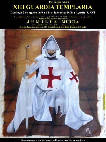 El óleo de un preso en Daroca (Zaragoza) ilustra el cartel anuncio de la XIII guardia templaria a la virgen patrona de Jumilla - 1, Foto 1