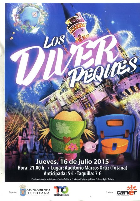 El espectáculo musical infantil Los Diver Peques tendrá lugar este jueves, día 16 de julio, en el Auditorio del parque municipal Marcos Ortiz - 1, Foto 1