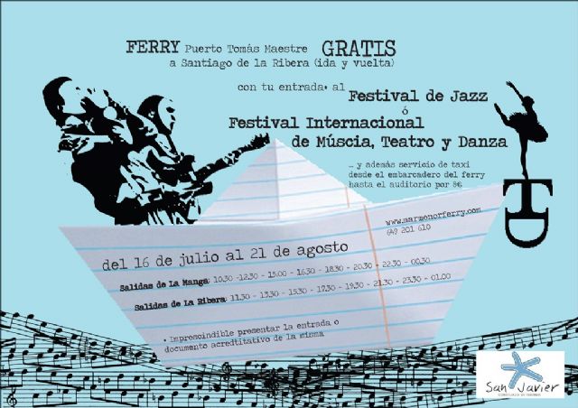 Ferry gratuito para ir desde La Manga a los festivales de San Javier - 1, Foto 1