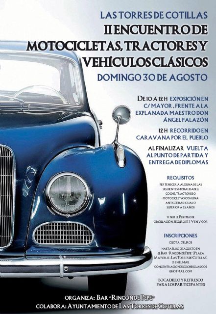 Los amantes de los vehículos clásicos tienen una cita en agosto en Las Torres de Cotillas - 1, Foto 1