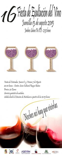 Las entradas para la 16ª Exaltación del Vino se podrán a la venta este jueves - 1, Foto 1