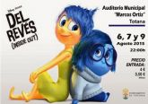 Se retoma la programación del Cine de Verano, en el Auditorio Municipal, con la película de animación Del revés