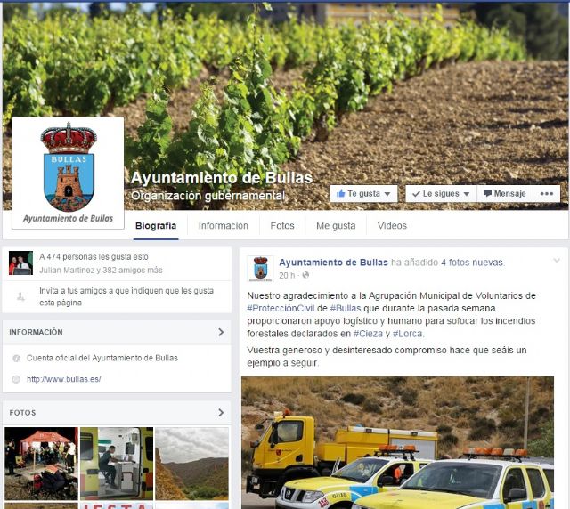 El Ayuntamiento de Bullas abre perfiles en Twitter y Facebook - 1, Foto 1
