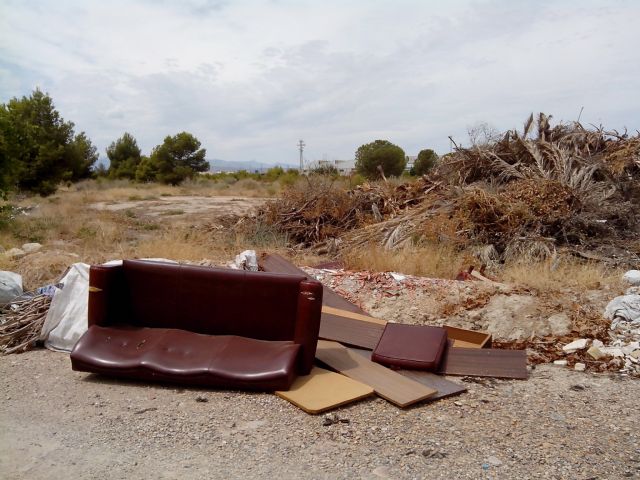 Ahora Murcia denuncia la suciedad del jardin del Poligono Industrial Oeste - 2, Foto 2