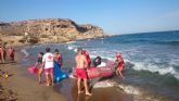 16 rescates en las playas de Águilas motivados por el fuerte viento reinante durante este fin de semana