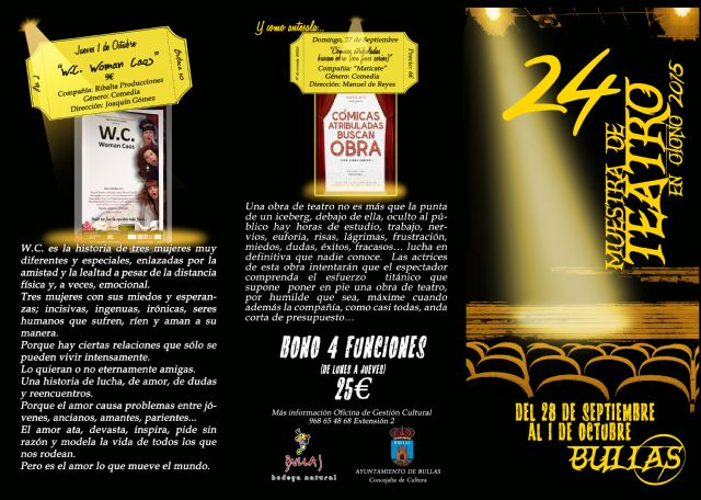 Comedia y drama en la XXIV  Muestra de Teatro en Otoño de Bullas - 1, Foto 1