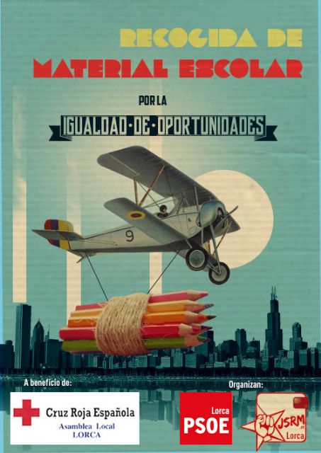 JJSS inicia una campaña de recogida de material escolar a beneficio de Cruz Roja Lorca - 1, Foto 1