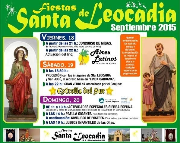 Las fiestas de Santa Leocadia, en la diputación de La Sierra, se celebran el fin de semana del 18 al 20 de septiembre, Foto 2