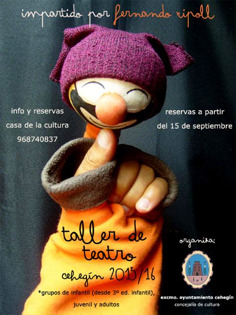 Abierto el plazo de inscripción para el Taller de Teatro que imparte Fernando Ripoll - 1, Foto 1