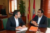 Alejandro Samanes, Director General de 7 TV Regin de Murcia, dio a conocer los nuevos proyectos de la antena autonmica al Alcalde de Alcantarilla, Joaqun Buenda