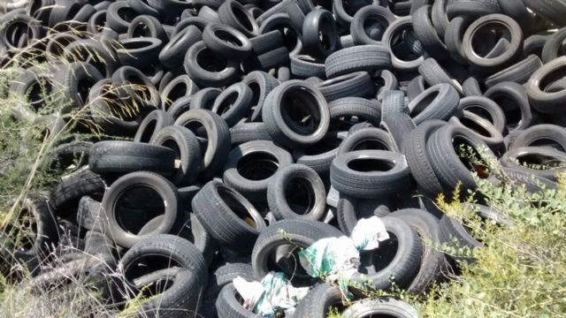 El PSOE exige al PP la eliminación del vertedero ilegal de neumáticos que existe en la Rambla del Estrecho - 4, Foto 4
