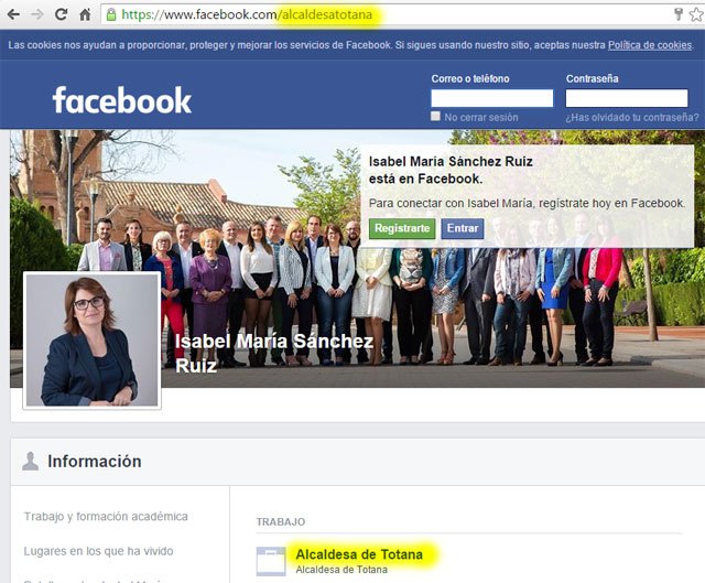 Isabel María Sánchez Ruiz sigue siendo alcaldesa de Totana, según su Facebook, Foto 1