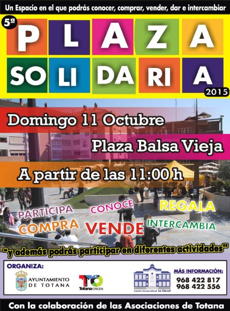 La Plaza Solidaria se convertirá este domingo en un espacio de encuentro de las asociaciones, Foto 1
