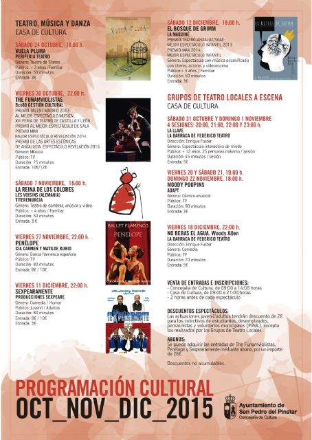 San Pedro del Pinatar ofrece decenas de actividades y espectáculos en la agenda cultural para el otoño - 3, Foto 3