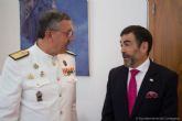 El general de Infantera de Marina, en el Palacio Consistorial