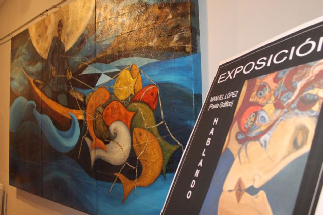 El pintor Manuel López expone su obra Hablando con la pintura en la sala de exposiciones de la Casa de Cultura - 1, Foto 1