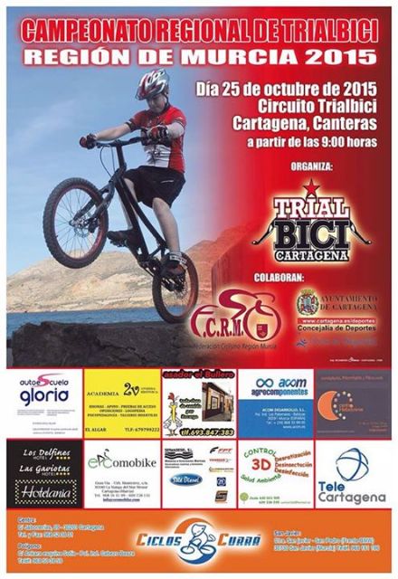 Los campeones regionales de Trialbici se proclamarán en Cartagena - 1, Foto 1