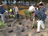 Los vecinos de San Andrés plantan más de 300 flores y plantas en el jardín Mariano Montesinos, a través de la iniciativa ´Family Park´
