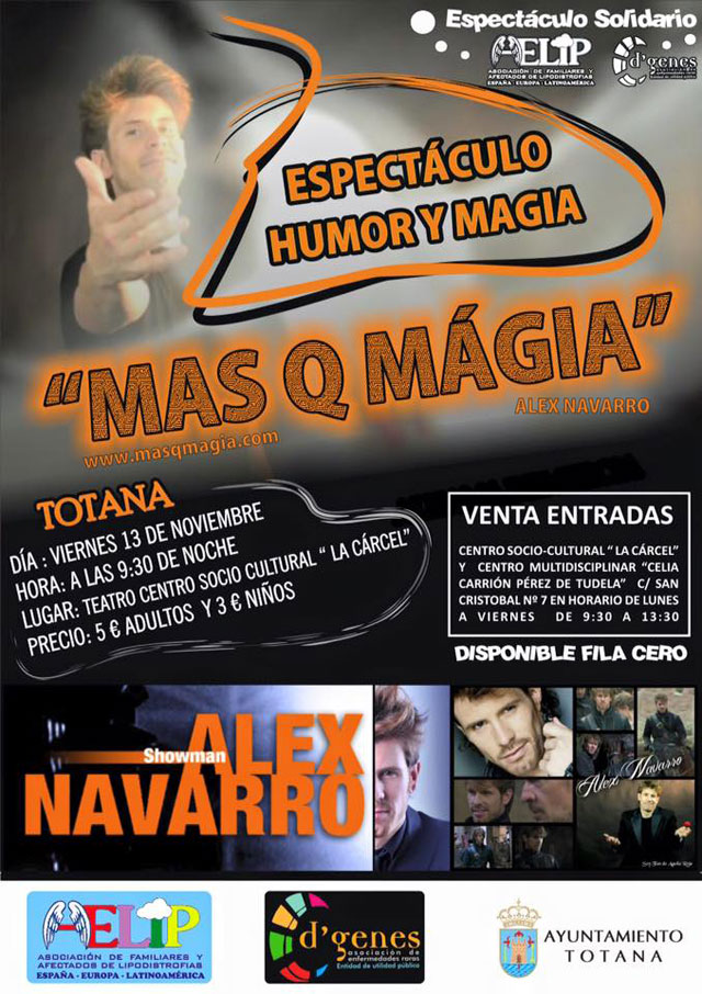 Álex Navarro, actor de la serie Águila Roja, ofrecerá un espectáculo de humor y magia en Totana, Foto 2