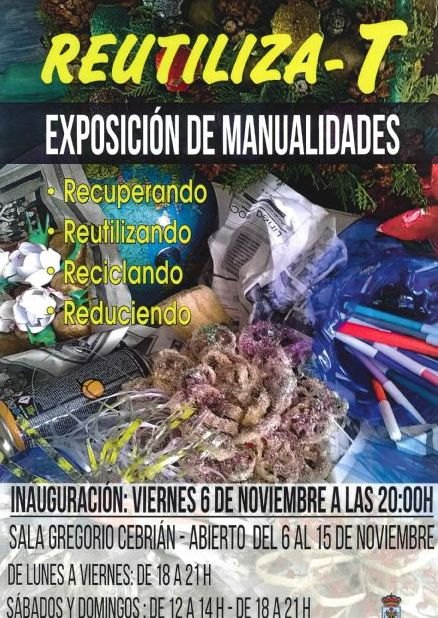 Exposición de manualidades Reutiliza-T sobre elementos reutilizados y reciclados, Foto 1