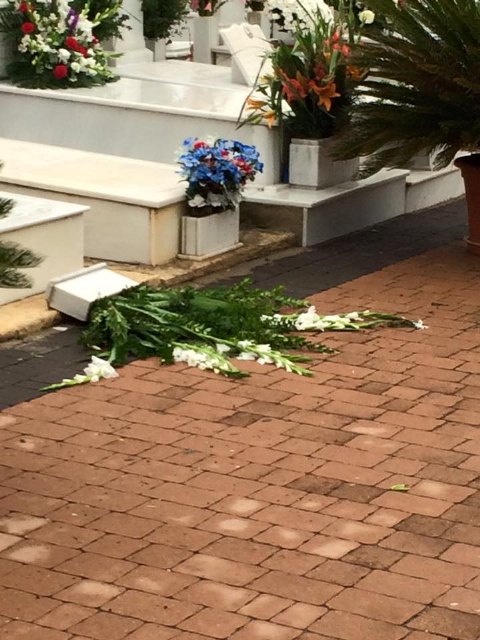 El viento y la lluvia provocan desperfectos en el cementerio, Foto 2