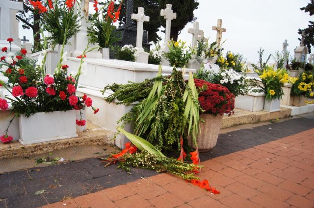 El viento y la lluvia provocan desperfectos en el cementerio - 1